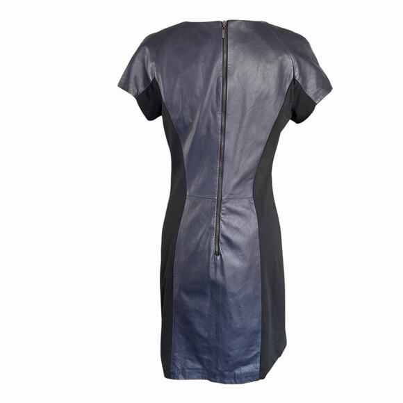 Vakko Leather Sheath Dress Black S/S Vamp Gothic Goth Officesiren Witchy 10 - Picture 3 of 10